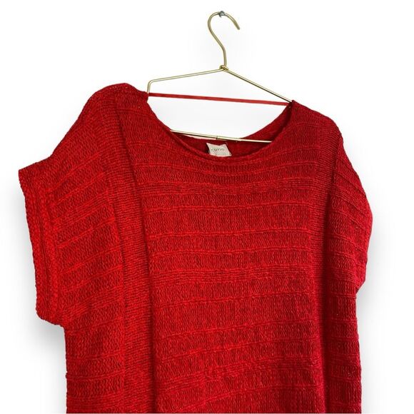 CUPIO Soft Textured Knit Sweater Woman's Short‎ Sleeve Size:XL 0357 - Picture 4 of 6